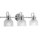 Progress Lighting Polished Chrome 3 Light 100W Vanity Light Fixture 