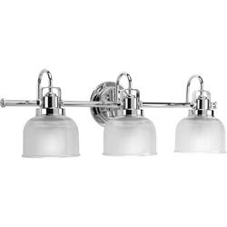 100W 3-Light Medium Vanity Fixture in Polished Chrome