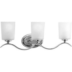 100W 3-Light Medium Bracket Fixture in Polished Chrome