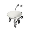 16-1/4 x 16-1/4 in. Round Dual Mount Bathroom Sink in White