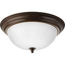 Progress Lighting Antique Bronze 3 Light 60W Flush Mount Ceiling Fixture 