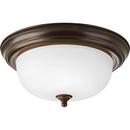 Progress Lighting Antique Bronze 75 W 2- Light Medium Flush Mount Ceiling Fixture 