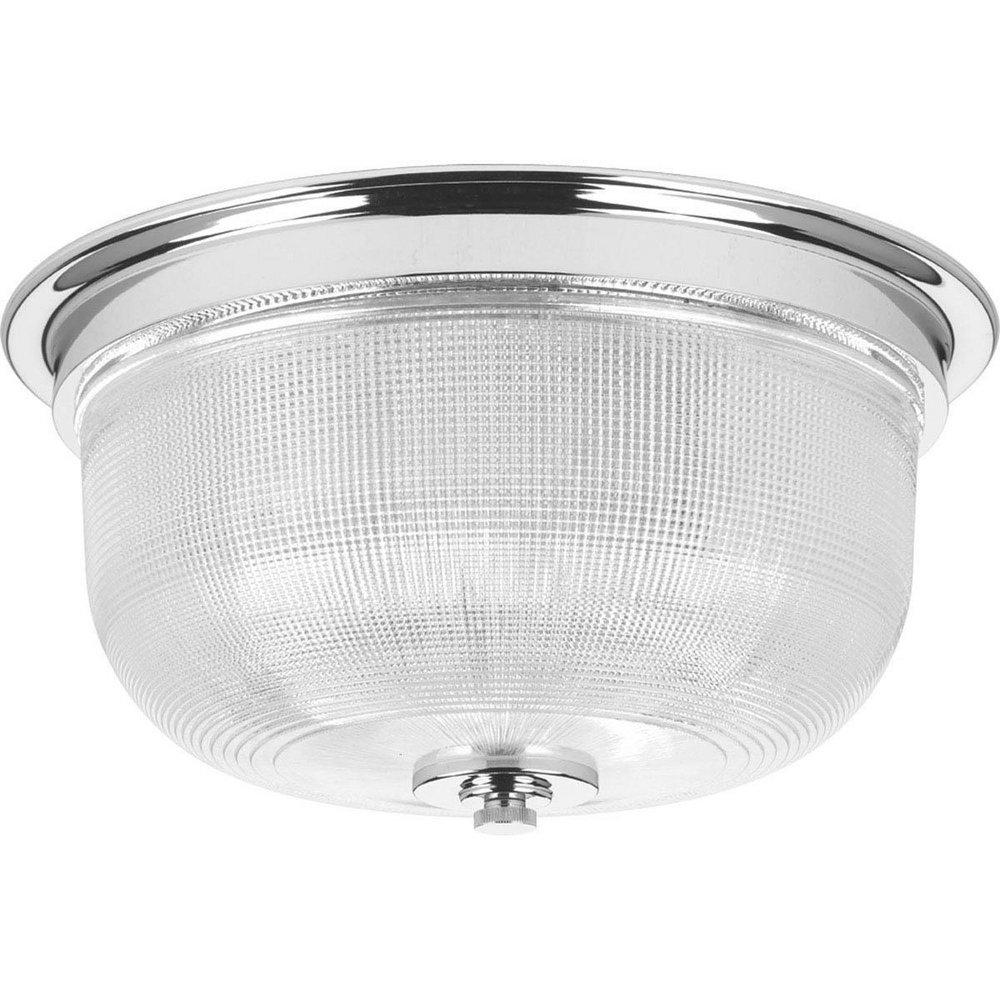 Progress Lighting Polished Chrome 75W 2-Light 120V Medium Flushmount Ceiling Fixture 
