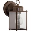 1-Light 100W Medium E-26 4-1/2 in. Outdoor Wall Sconce Lantern in Antique Bronze