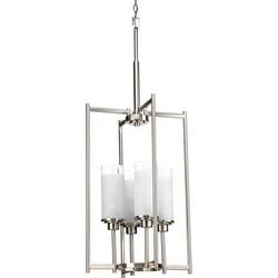 4 Light 100W Pendant Brushed Nickel