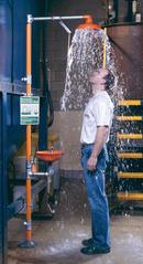 Guardian Equipment Orange 1-1/4 in. 20 gpm FNPT Pull Safety Shower 