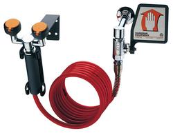 Wall Mount Eyewash/Drench Hose Unit with Stay-Open Ball Valve 12 ft. 180 Max psi Hose