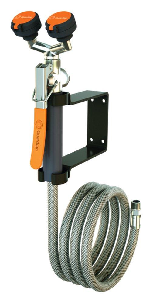 Guardian Equipment Chrome NPT Male Swivel Wall Mount Eye Wash and Drench Hose Unit 