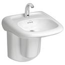 21-7/16 in. Wall Mount Rectangular Vitreous China Bathroom Sink in White