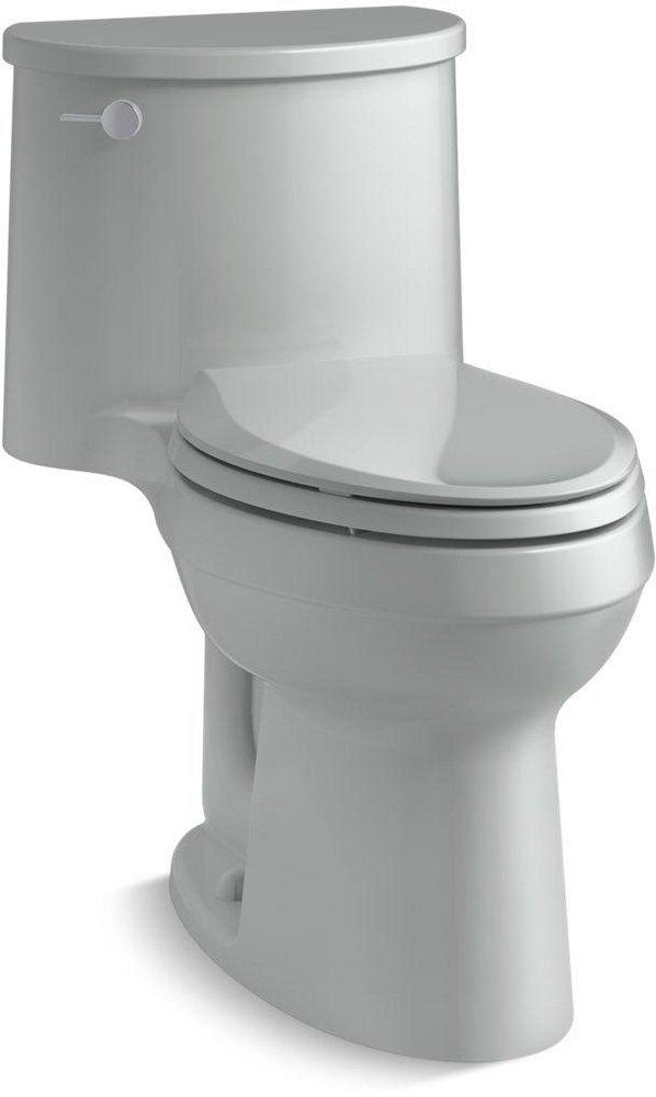 KOHLER Ice&trade; Grey 1.28 gpf Elongated One Piece Toilet 