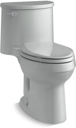 1.28 gpf Elongated One Piece Toilet in Ice&trade; Grey