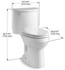 KOHLER White 1.28 gpf Elongated One Piece Toilet 