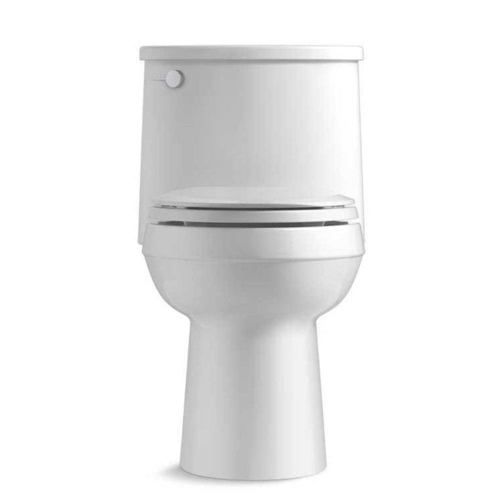 KOHLER White 1.28 gpf Elongated Floor Mount One Piece Toilet 