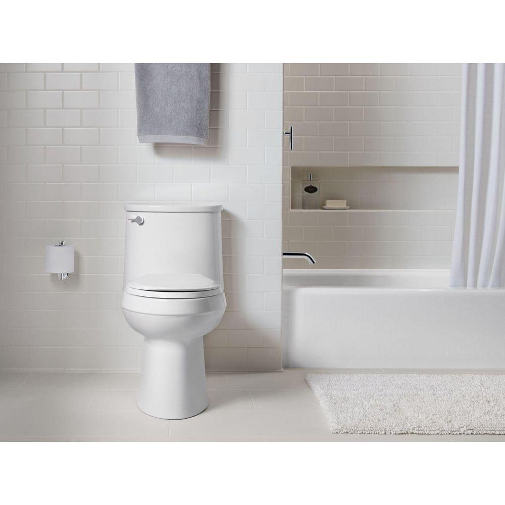 KOHLER White 1.28 gpf Elongated Floor Mount One Piece Toilet 