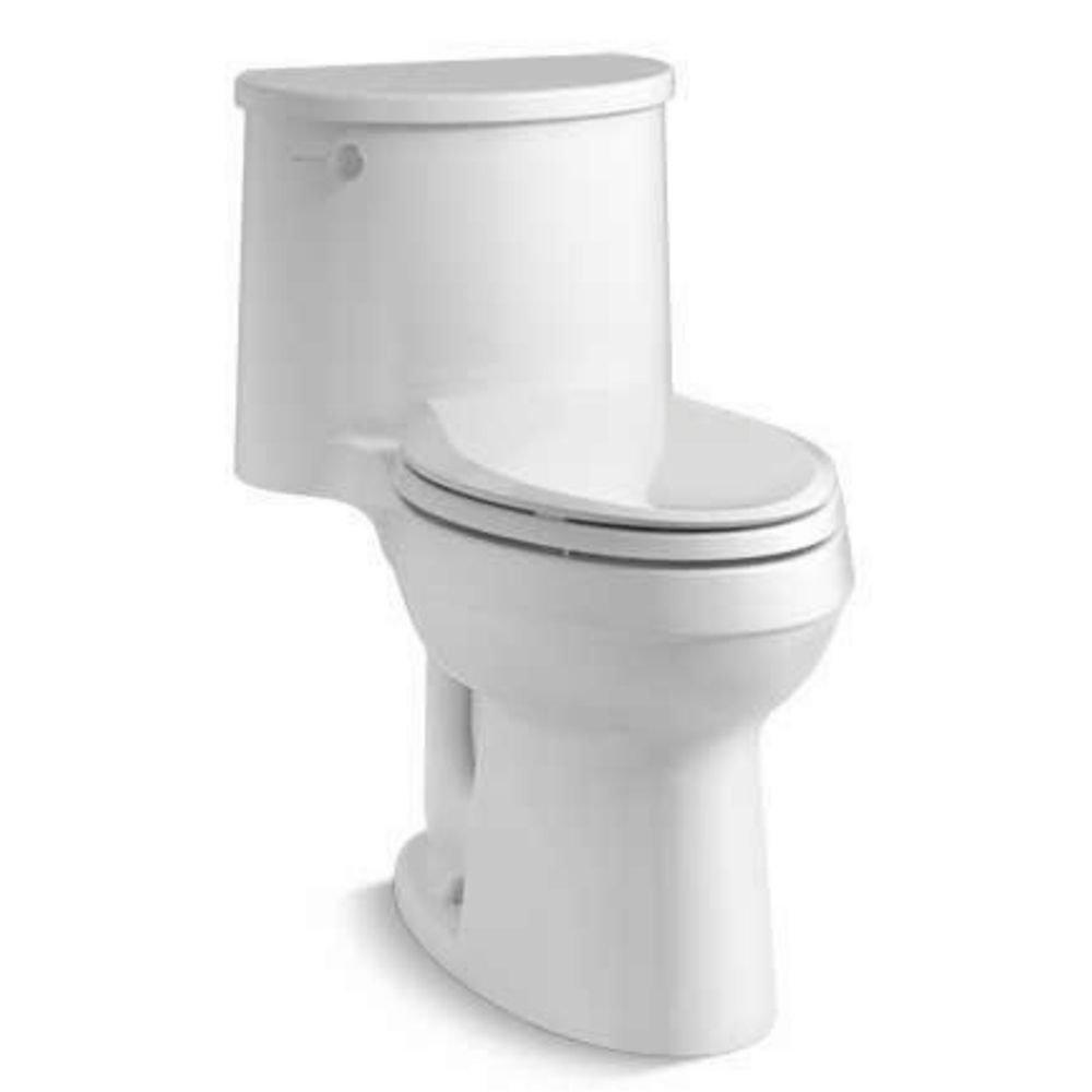 KOHLER White 1.28 gpf Elongated Floor Mount One Piece Toilet 