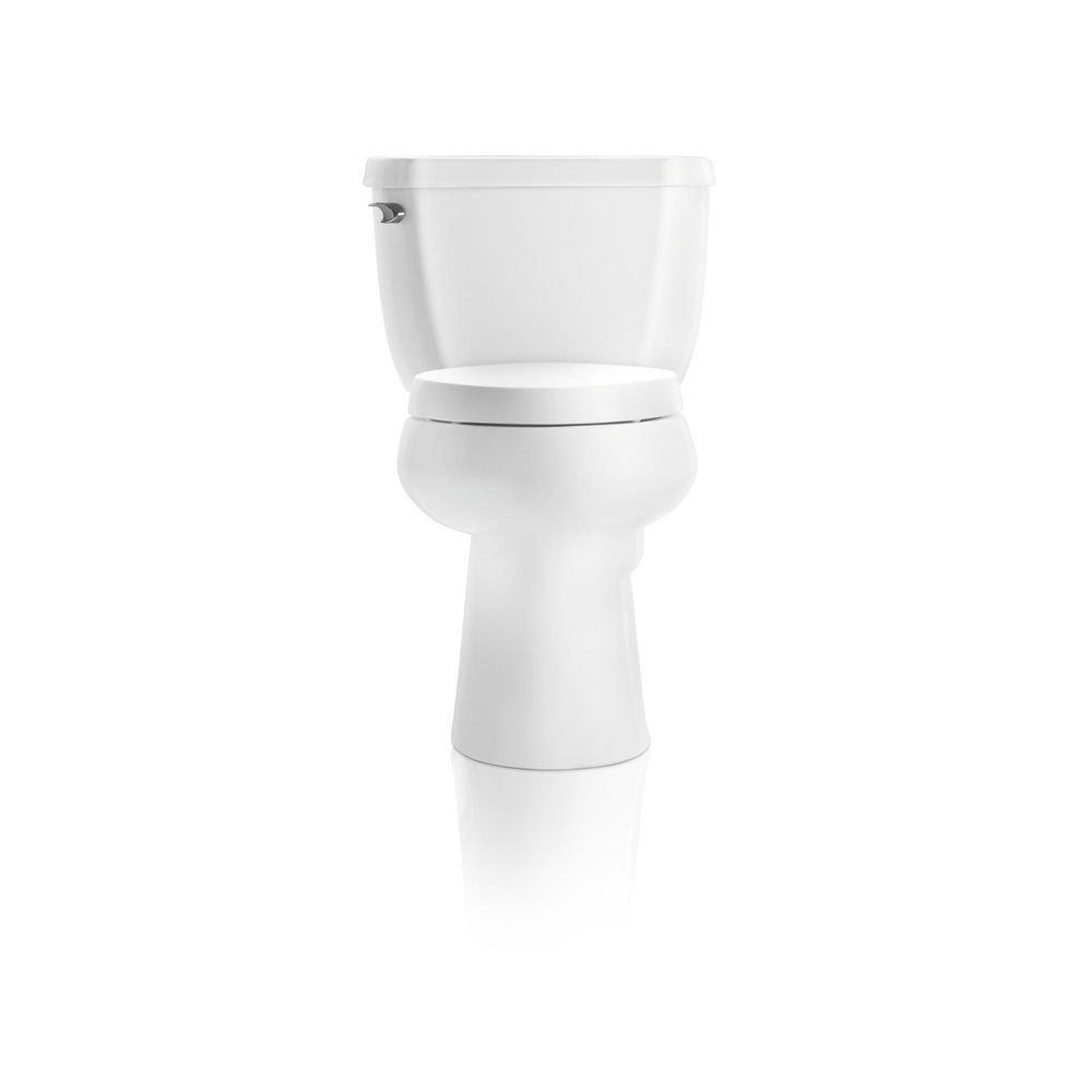 KOHLER White 1.28 gpf Elongated Floor Mount One Piece Toilet 