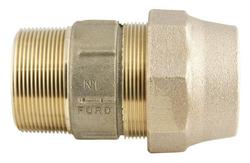 1-1/4 in. MIP x CTS Straight Water Service Brass Grip Compression Coupling