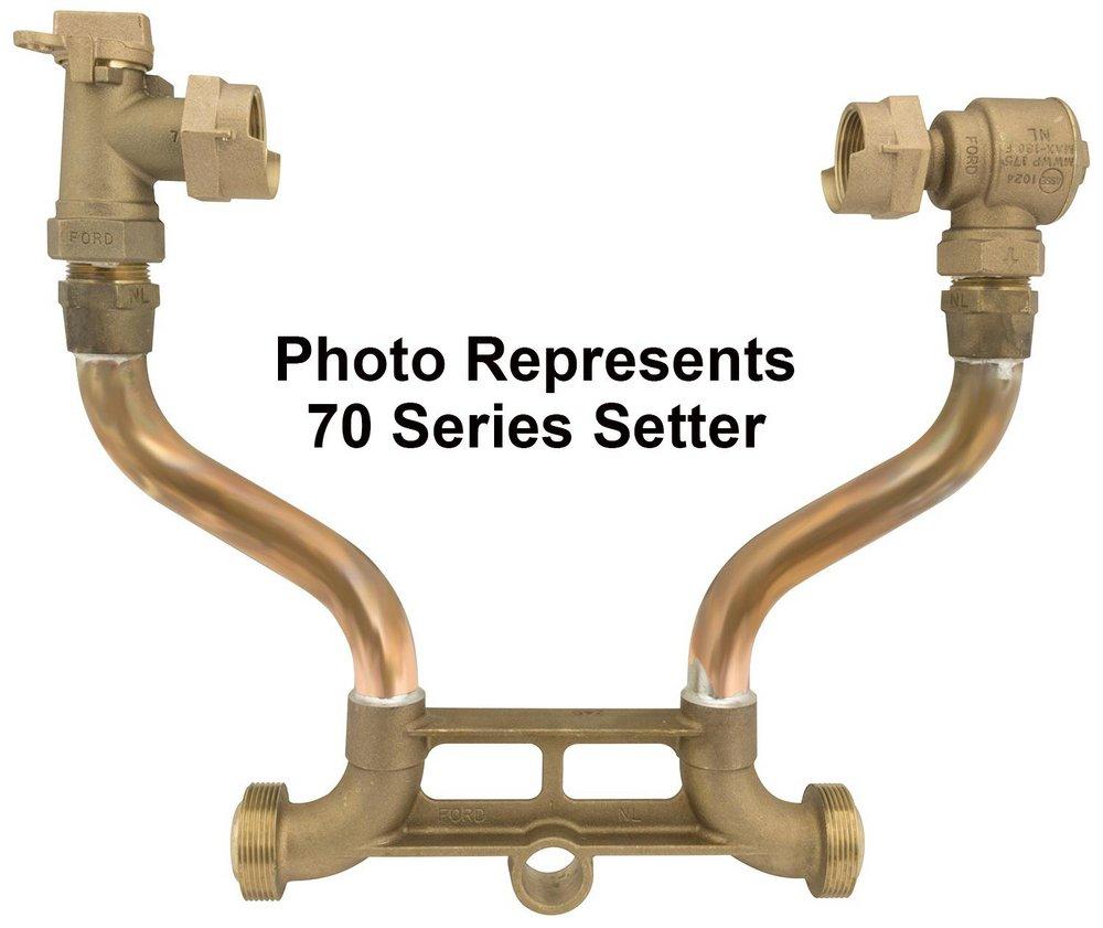 Ford Meter Box D P Swivel Copper Straight Meter Setter 