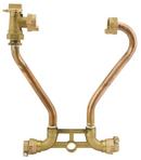 10 in. D P Swivel Straight Copper and Brass Water Service Meter Setter