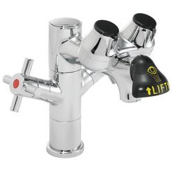 Counter Mounted Laboratory Single Post Faucet with Integrated Eyewash, 1.5 gpm, 10 lbs