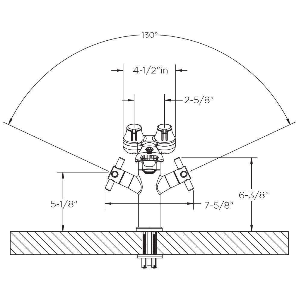 Speakman Polished Chrome Single Post Combination Integrated Faucet 
