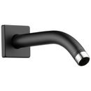Brizo Matte Black 1/2 in. NPT Solid Brass Shower Arm and Flange 