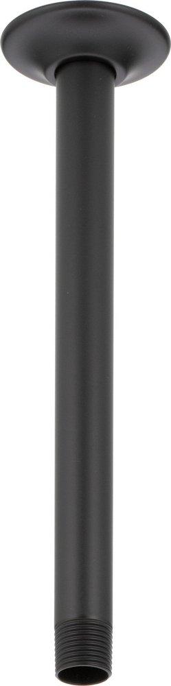 Brizo Matte Black 1/2 x 2-3/8 x 10 in. NPT Solid Brass Shower Arm and Flange 