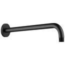 Brizo Matte Black 1/2 x 16 in. NPT Solid Brass Shower Arm and Flange 