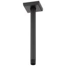 10 in. Ceiling Mount Shower Arm and Flange in Matte Black