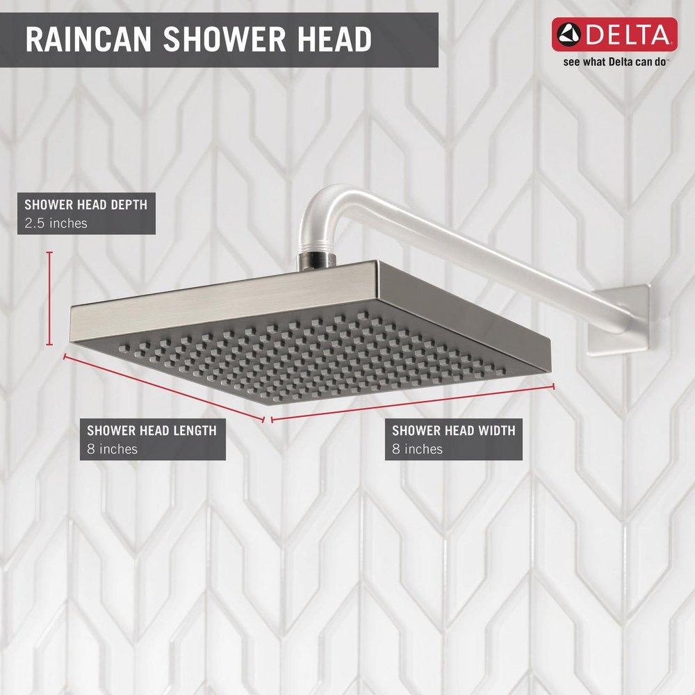 Delta Faucet Stainless Single Function Soft Rain Showerhead 