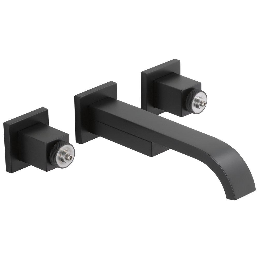 Brizo Matte Black Two Handle Vessel Filler Bathroom Sink Faucet Handles Sold Separately 