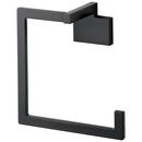 Square Open Towel Ring in Matte Black