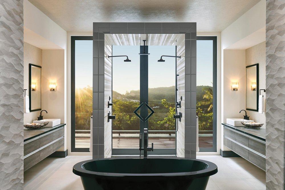 Brizo Matte Black Square Open Towel Ring 