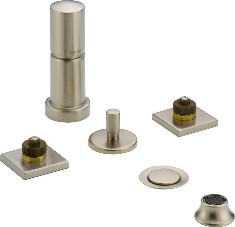Brizo Brushed Nickel 4-Hole Vertical Spray Bidet Faucet 