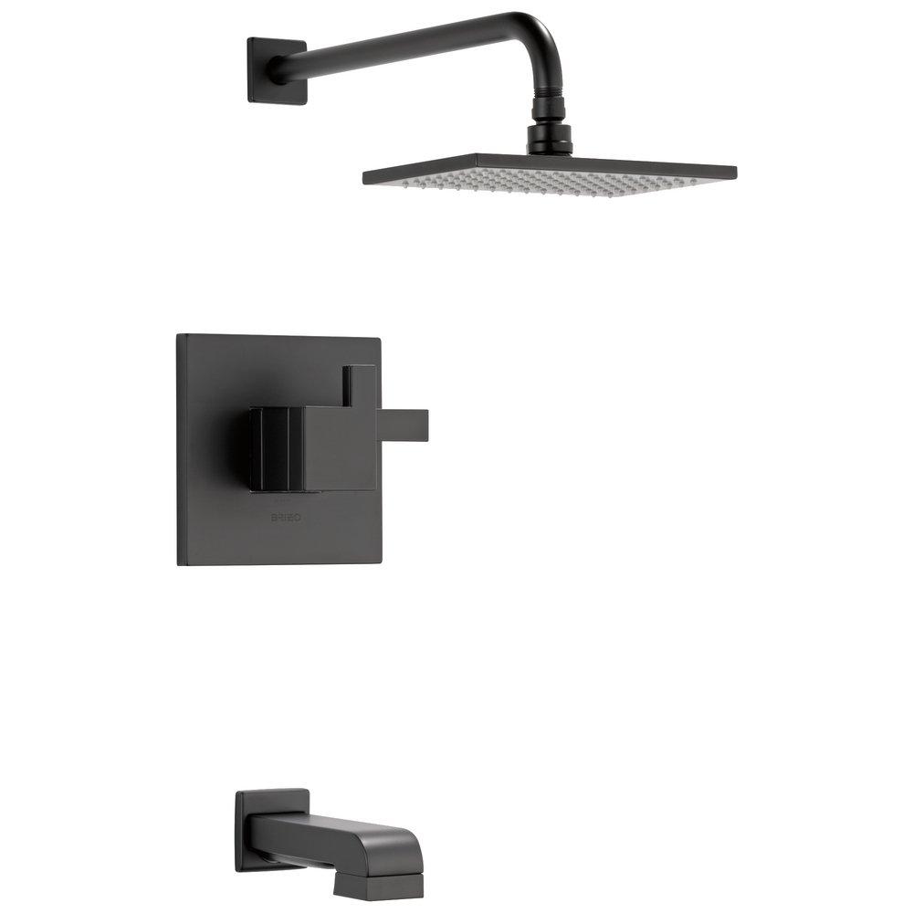 Brizo Matte Black Two Handle Single Function Bathtub & Shower Faucet (Trim Only) 