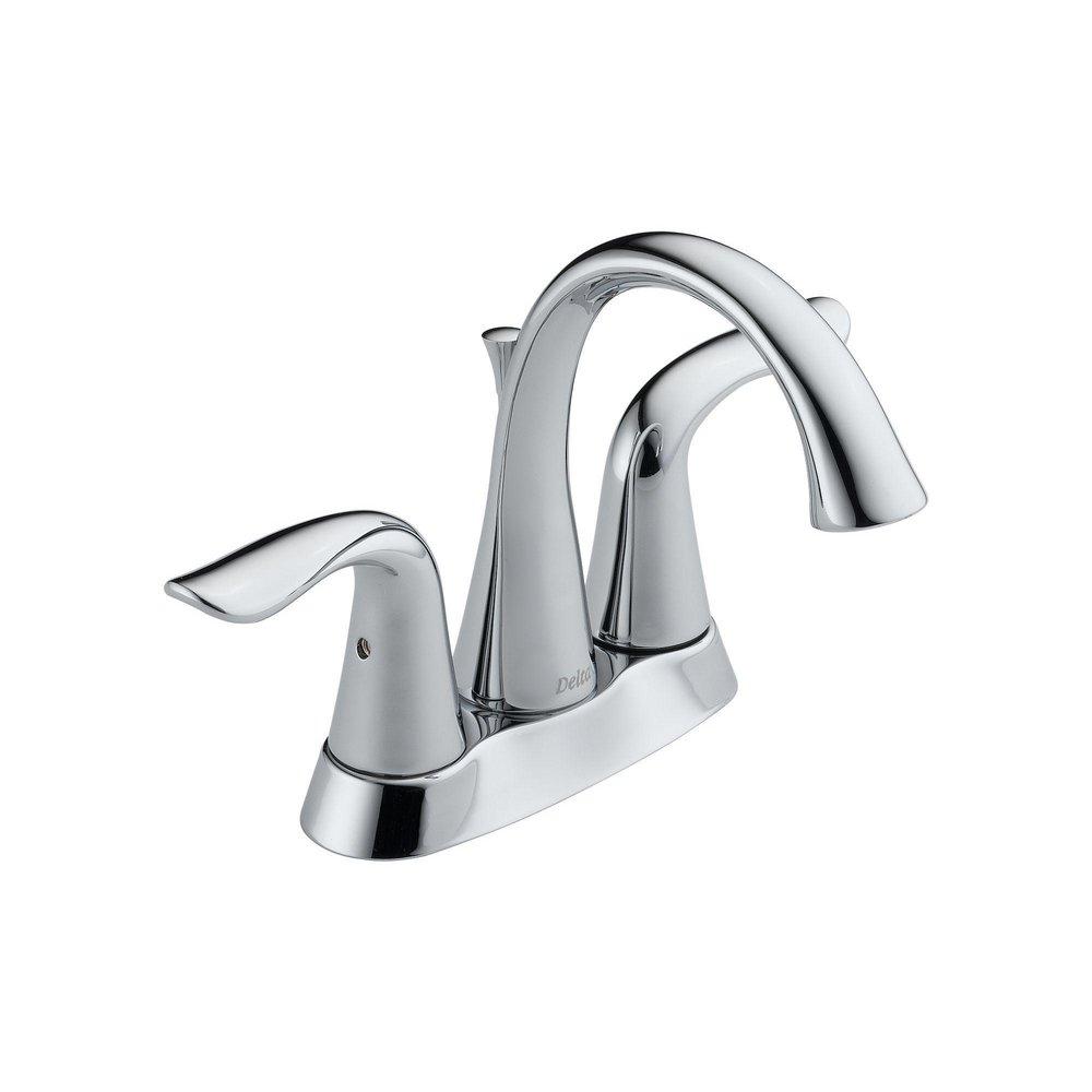 Delta Faucet Chrome Two Handle Centerset Bathroom Sink Faucet 