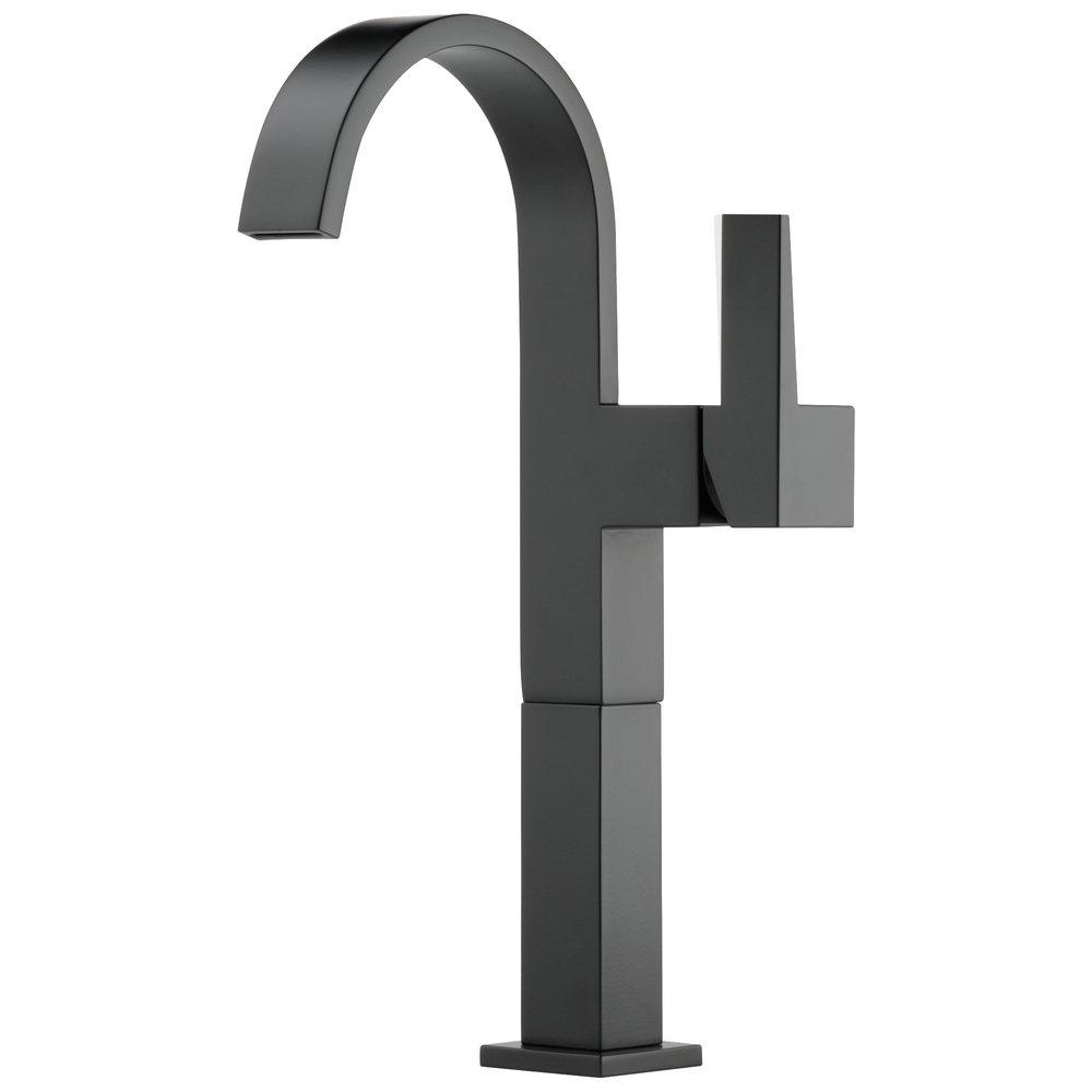 Brizo Matte Black Single Handle Vessel Filler Bathroom Sink Faucet 