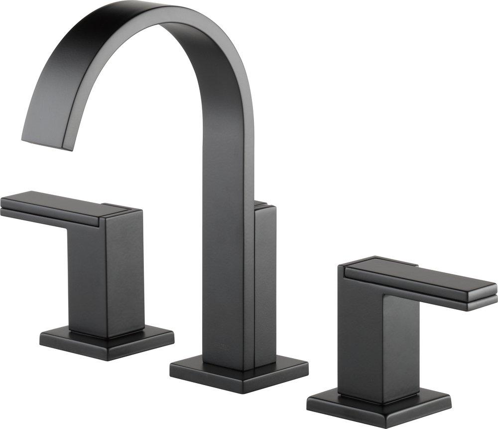 Brizo Matte Black Two Handle Bathroom Sink Faucet 