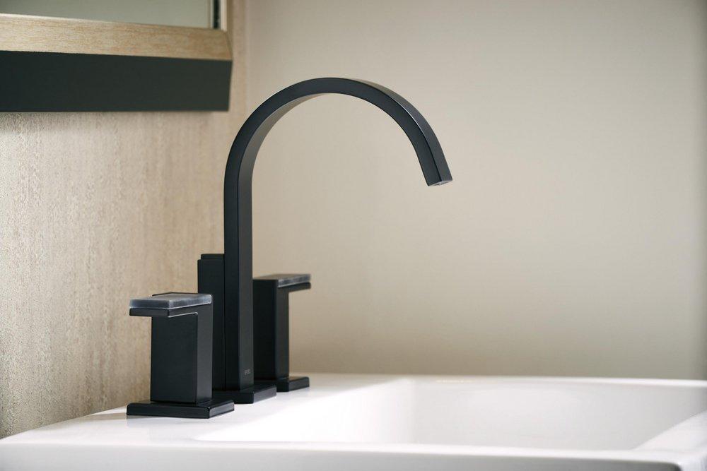 Brizo Matte Black Two Handle Bathroom Sink Faucet 