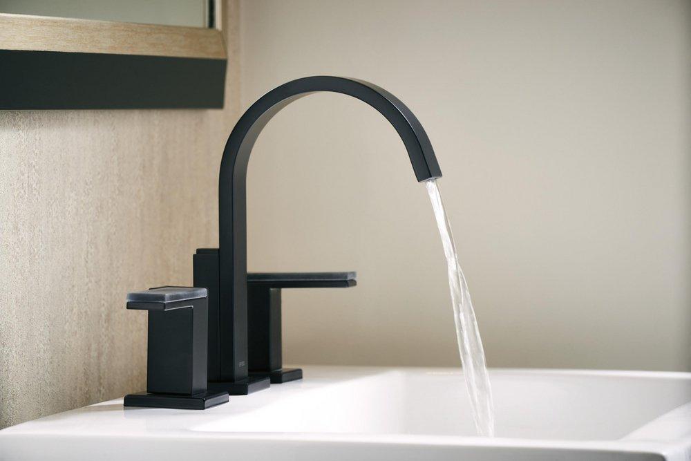 Brizo Matte Black Two Handle Bathroom Sink Faucet 