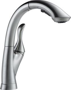 Single Handle Pull Out Kitchen Faucet in Arctic Stainless
