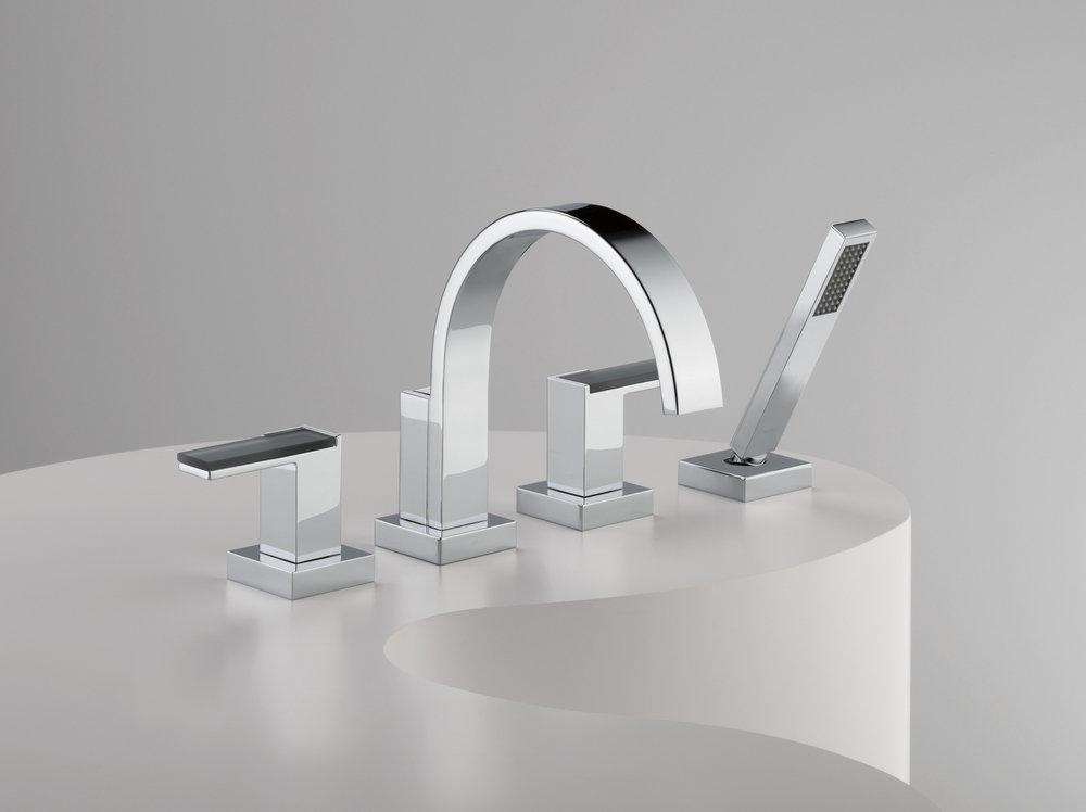 Brizo Chrome No Handle Roman Tub Faucet Trim Only 