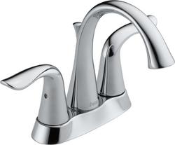Two Handle Centerset Bathroom Sink Faucet in Chrome