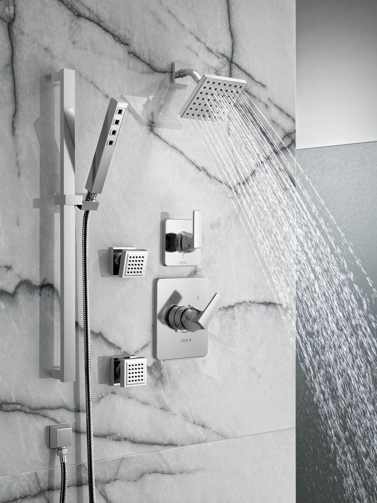 Delta Faucet Polished Chrome 1/2 in. FNPT x MNPSM Solid Brass Elbow 