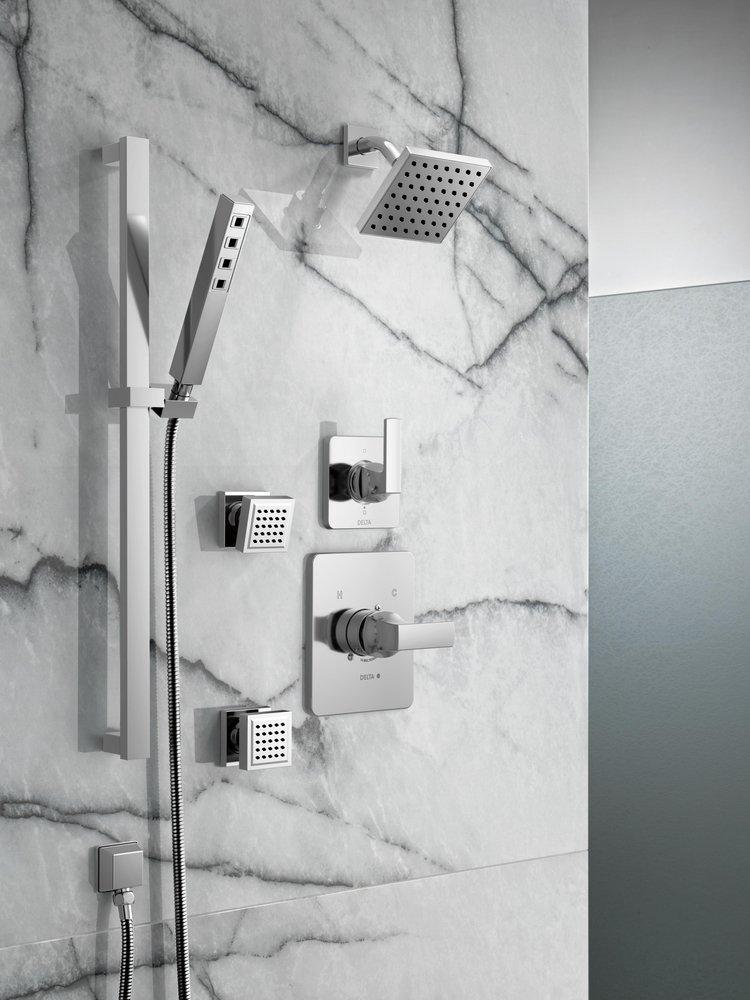 Delta Faucet Polished Chrome 1/2 in. FNPT x MNPSM Solid Brass Elbow 