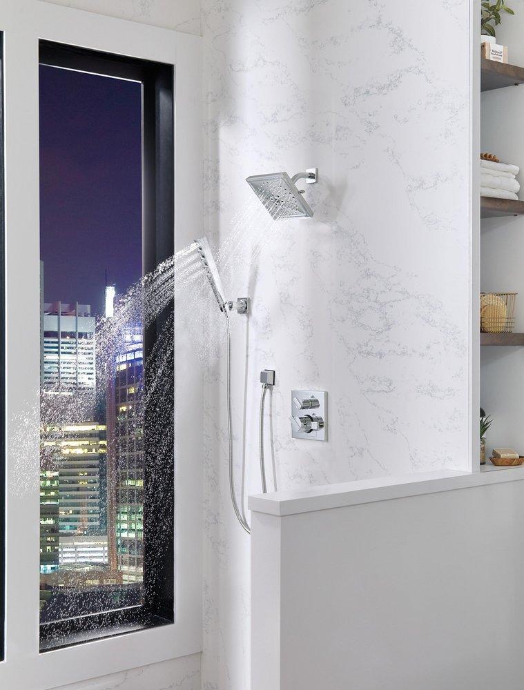 Delta Faucet Polished Chrome 1/2 in. FNPT x MNPSM Solid Brass Elbow 