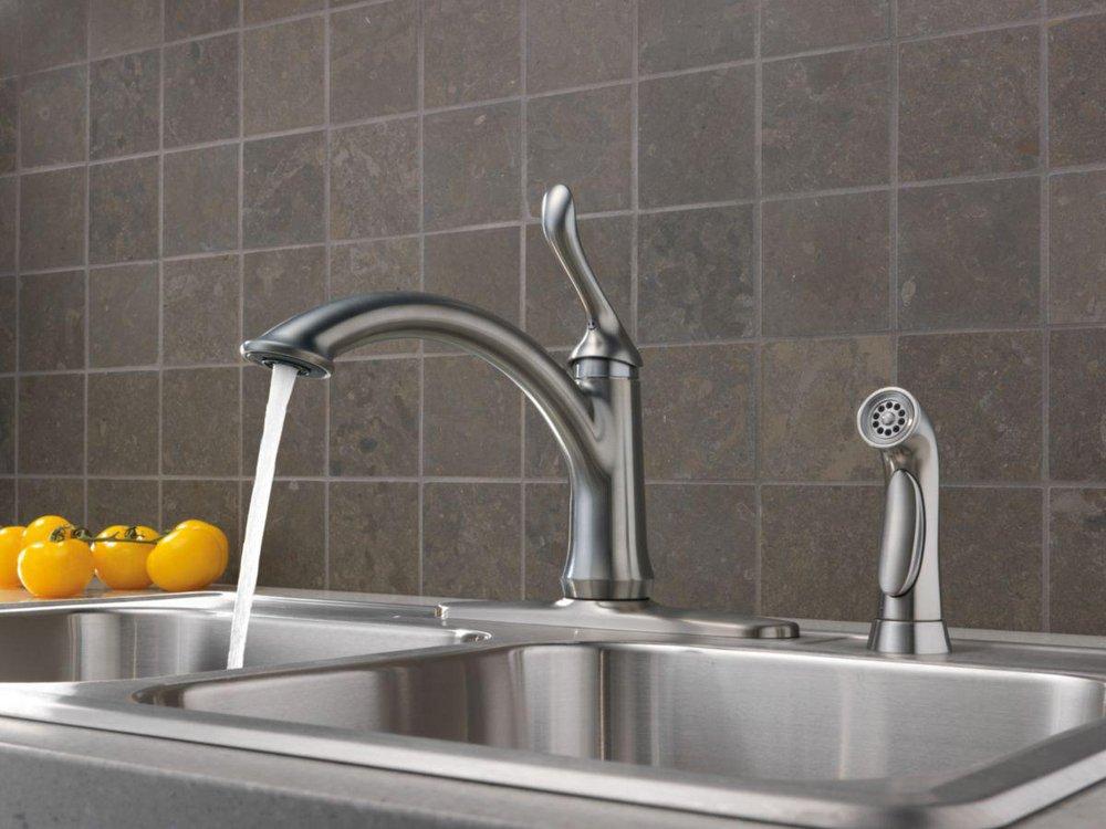 Delta Faucet Arctic Stainless Single Handle Kitchen Faucet 