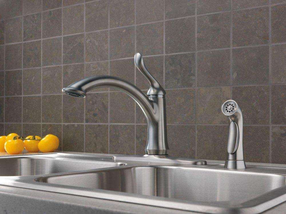 Delta Faucet Arctic Stainless Single Handle Kitchen Faucet 