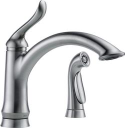Single Handle Kitchen Faucet with Side Spray in Arctic Stainless