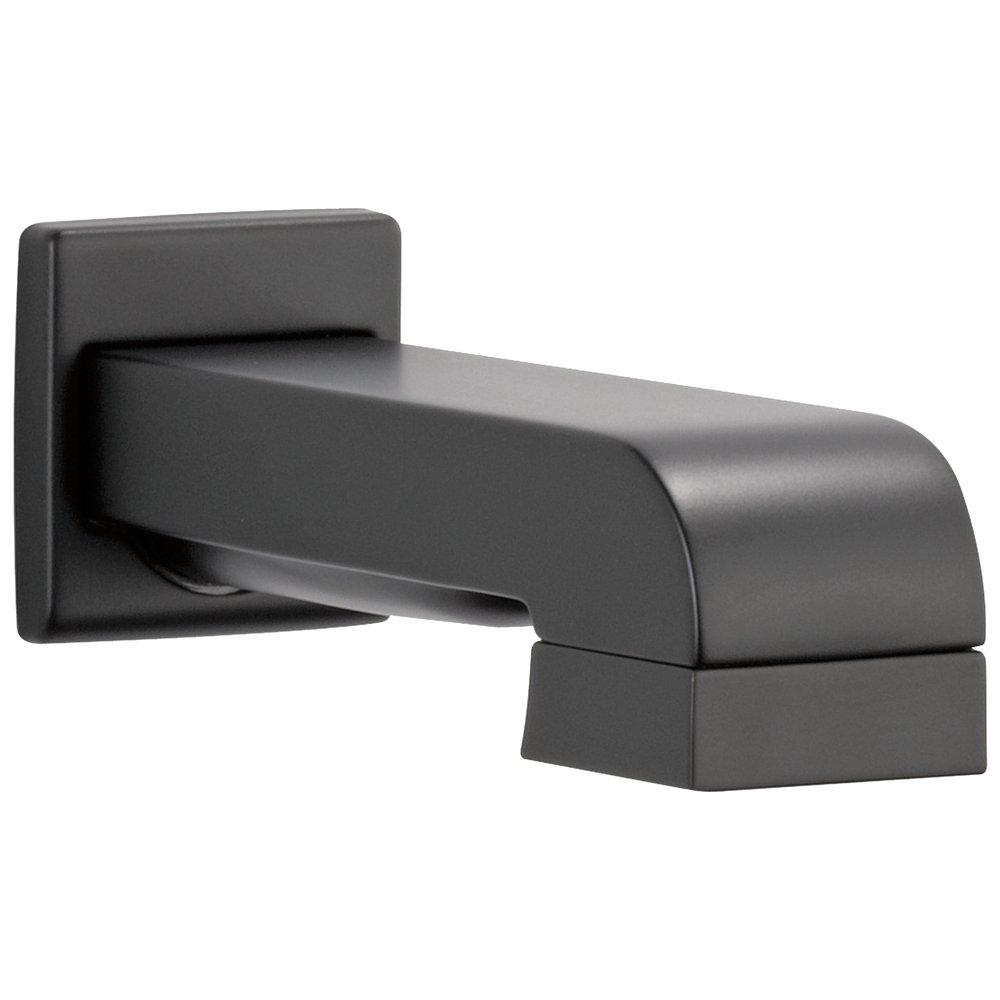 Brizo Matte Black Tub Spout with Pull-Down Diverter 